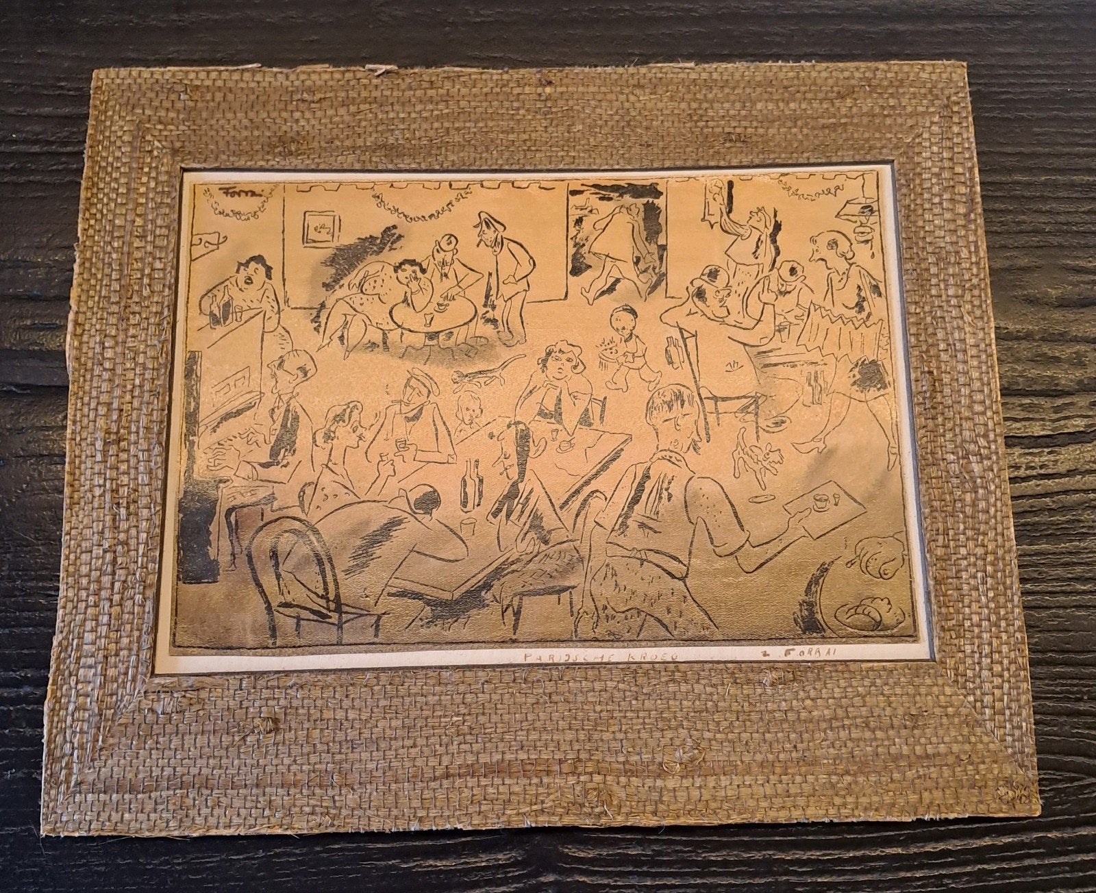 Zoltan Forrai pentekening, Antiek en Kunst, Kunst | Tekeningen en Foto's, Ophalen of Verzenden