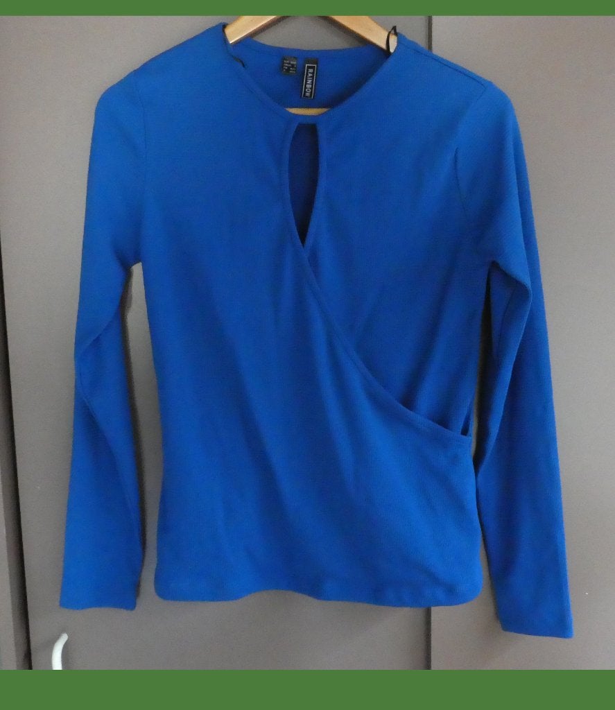 mooie blauwe dames trui maat: 36/38, Rainbow, Blauw, Ophalen of Verzenden, Maat 36 (S)