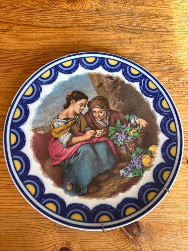 Vintage Wandbord met Romantisch Tafereel, Ophalen of Verzenden