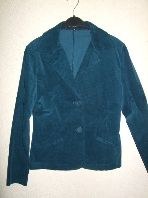 zgan blauwe ribblazer mt M, Kleding | Dames, Maat 38/40 (M), Blauw, Ophalen of Verzenden, Zo goed als nieuw