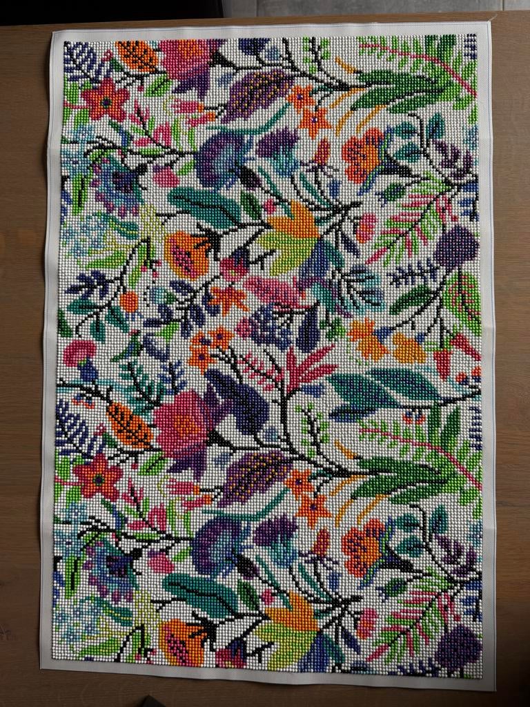 Diamond Painting - Bloemen - 60x40 cm - Klaar!, Ophalen of Verzenden, Nieuw, Knutselwerk