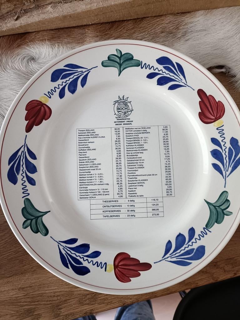Vintage Boch Frères Keramis Baerenbont Wandbord, Ophalen