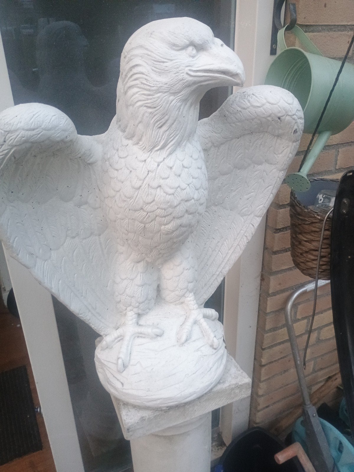Massief beeld van een adelaar, 60 cm hoog, Beeld, Vogel, Weerbestendig, 50 - 100 cm