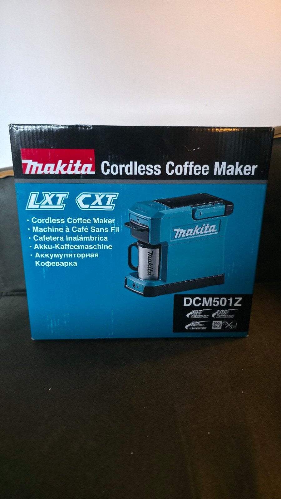 Nieuwe Makita Accu Koffiemachine met Thermosbeker, Ophalen, 1 kopje, Gemalen koffie, Koffiemachine