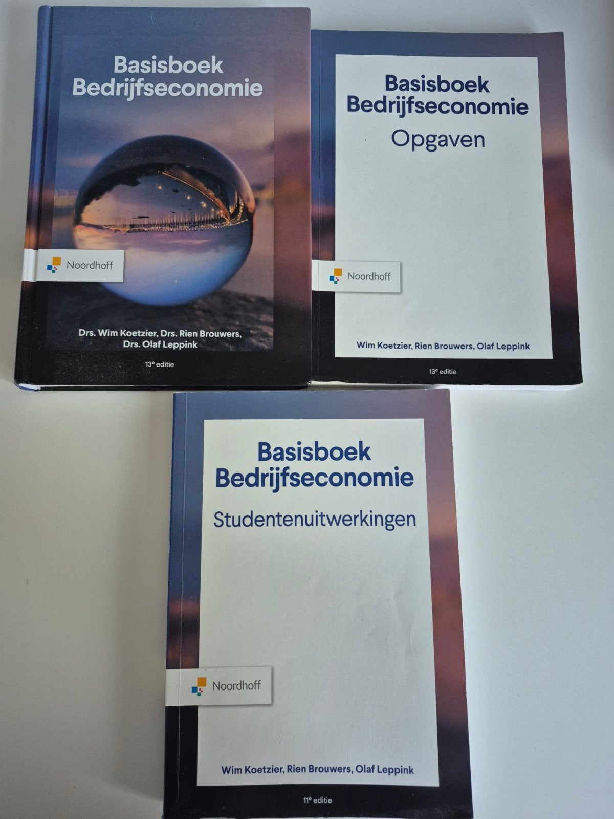 Basisboek Bedrijfseconomie (3 boeken), Gelezen, Gamma, Wim Koetzier, Rien Brouwers, Olaf Leppink, HBO
