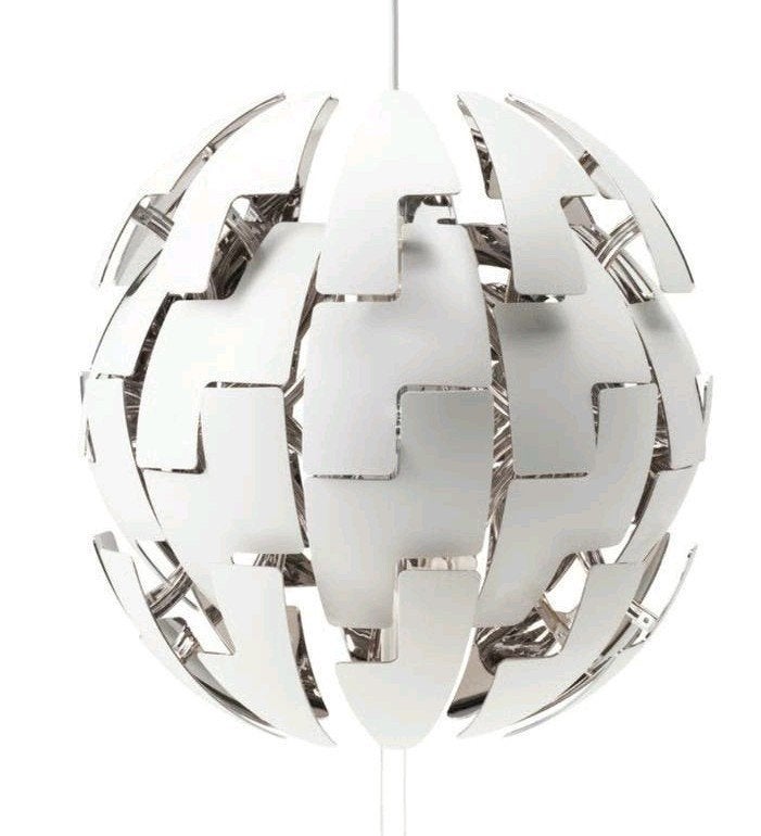 Ikea hanglamp wit met goud aan binnenkant, Huis en Inrichting, Ophalen, Zo goed als nieuw