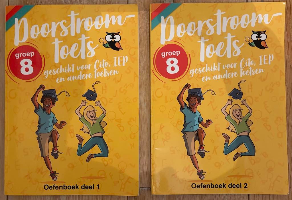 Doorstroomtoets Oefenboeken Groep 8 (deel 1 & 2), Ophalen of Verzenden, Zo goed als nieuw, Overige niveaus, Overige vakken