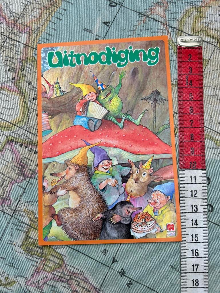 2286. Kaart illustr kabouters Paddestoel Jumbo, Ophalen of Verzenden, Ongelopen