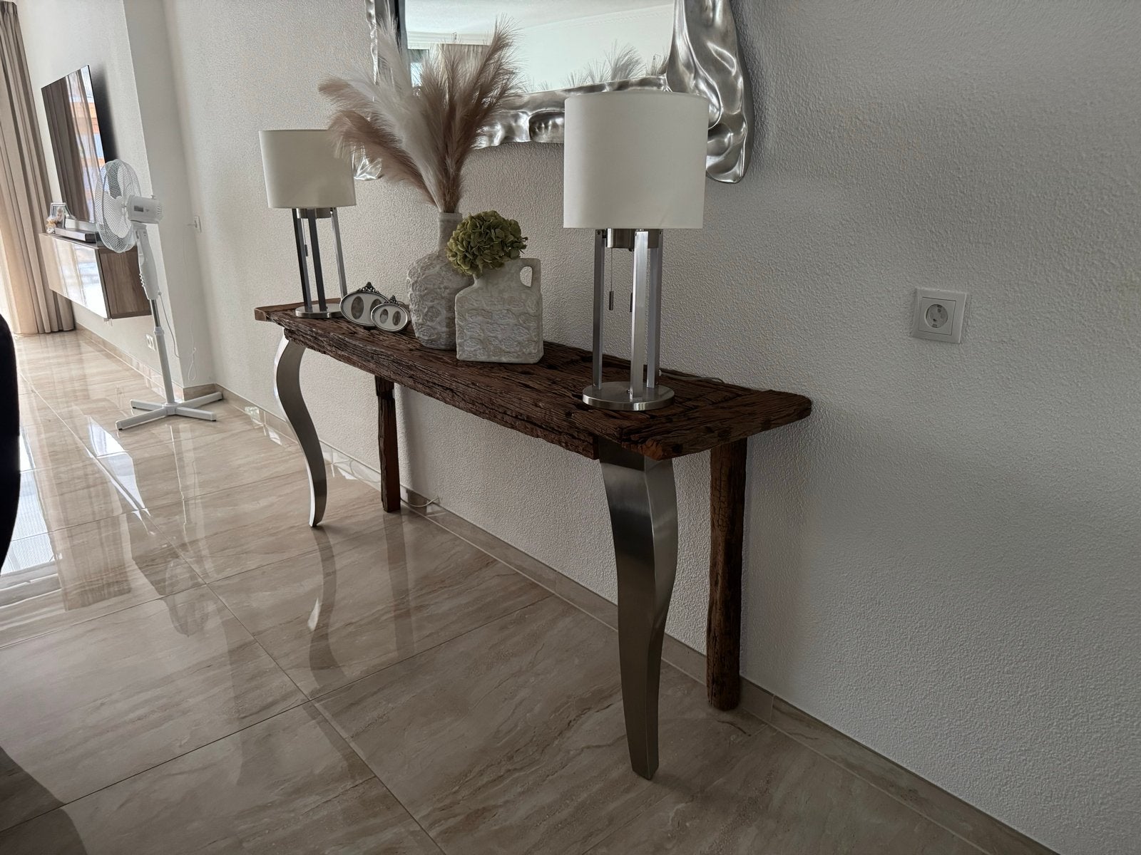 Luxe eettafel met 8 stoelen en bijpassende sidetable, Huis en Inrichting, Ophalen, 100 tot 150 cm, 200 cm of meer, Vijf personen of meer