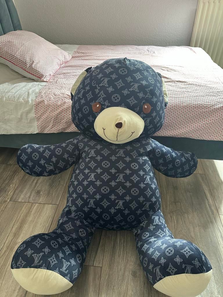 Grote Designer Knuffelberen (LV, Gucci, Fendi), Overige merken, Overige karakters, Beer, Blauw