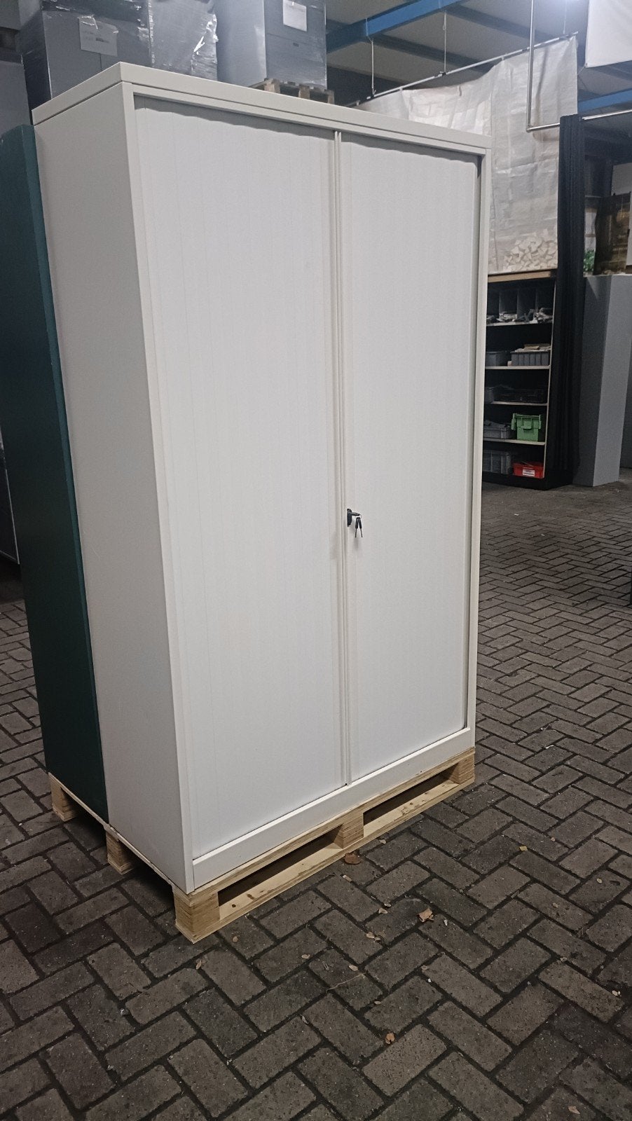 Zeer nette Drentea metalen roldeurkast archiefkast, 100 tot 150 cm, R, Ophalen of Verzenden, Zo goed als nieuw