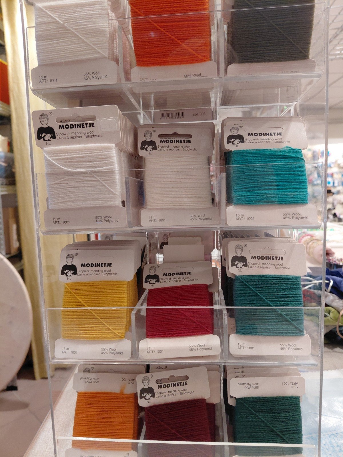 Modinetje Stopwol - Diverse Kleuren (55% Wol)   1,25/kaartje, ., Nieuw, Ophalen of Verzenden, Garen of Naald(en)