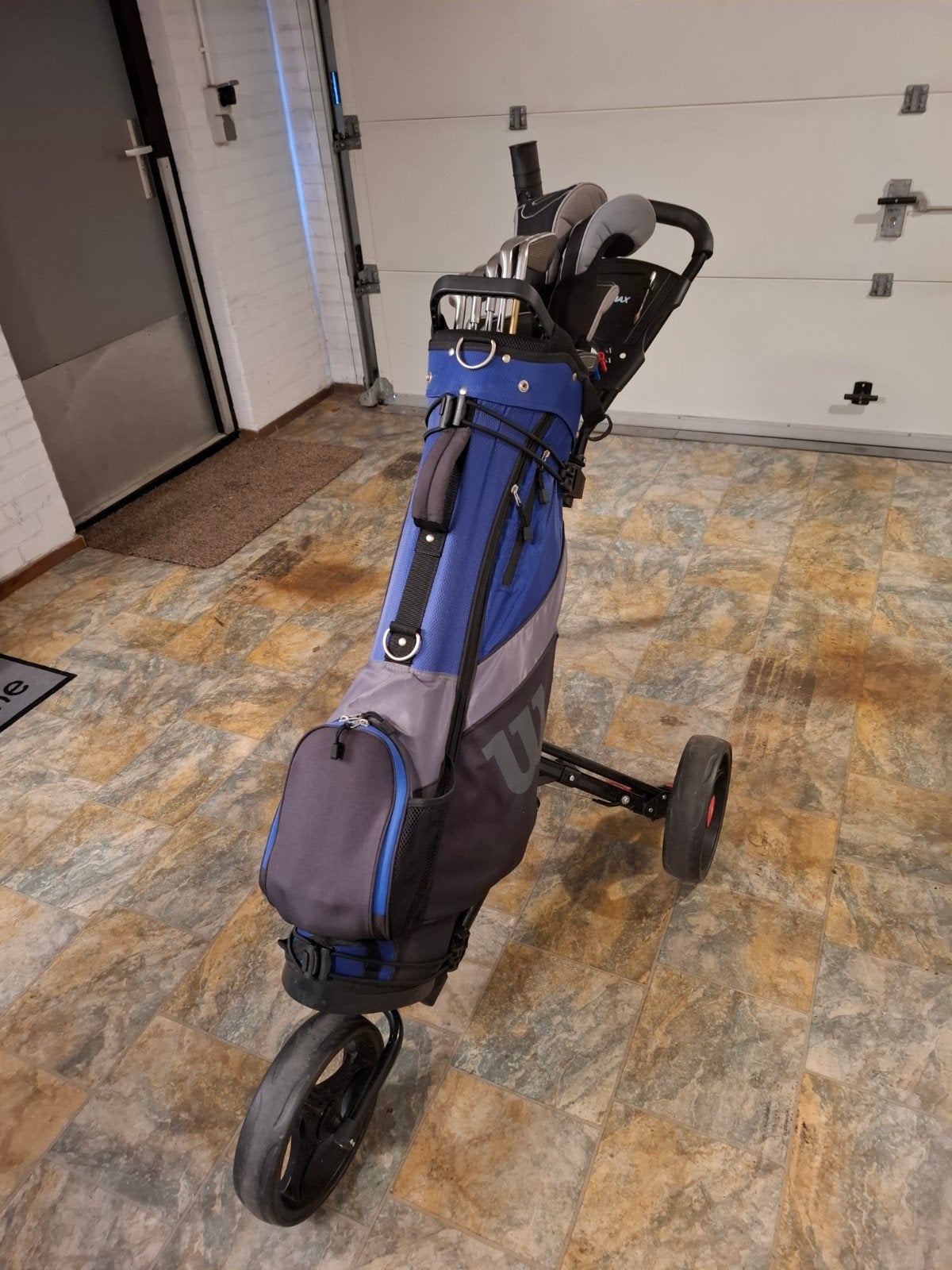 Wilson heren golfset met Skymax trolley, Ophalen, Gebruikt, Set, Overige merken