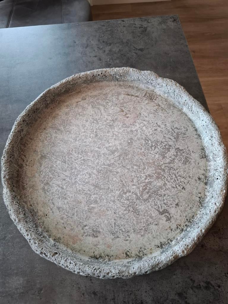 Zwaar dienblad/decoratieve schaal, Ophalen, Zo goed als nieuw, Rond, Overige materialen