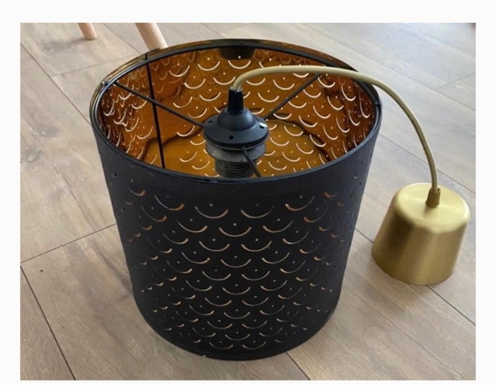 Hanglamp zwart goud ikea NYMÖ NYMO plafondlamp lamp, Ophalen, Gebruikt