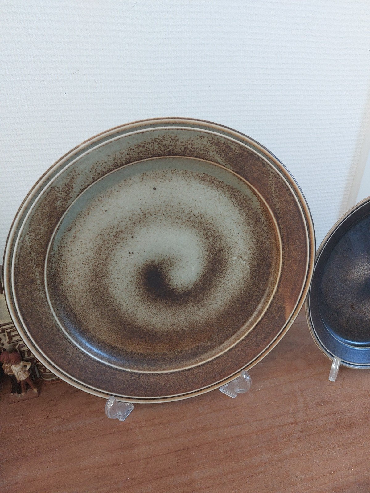 Antiek Lava schaal Porsgrund servies uit Noorwegen, Ø 32cm, Ophalen of Verzenden