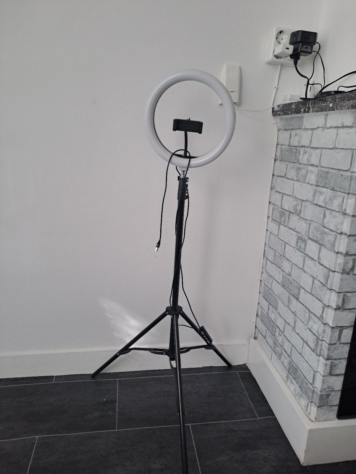 Ringlamp met statief en telefoonhouder voor mooie foto's, Audio, Tv en Foto, Lamp of Flitsset, Zo goed als nieuw, Overige merken