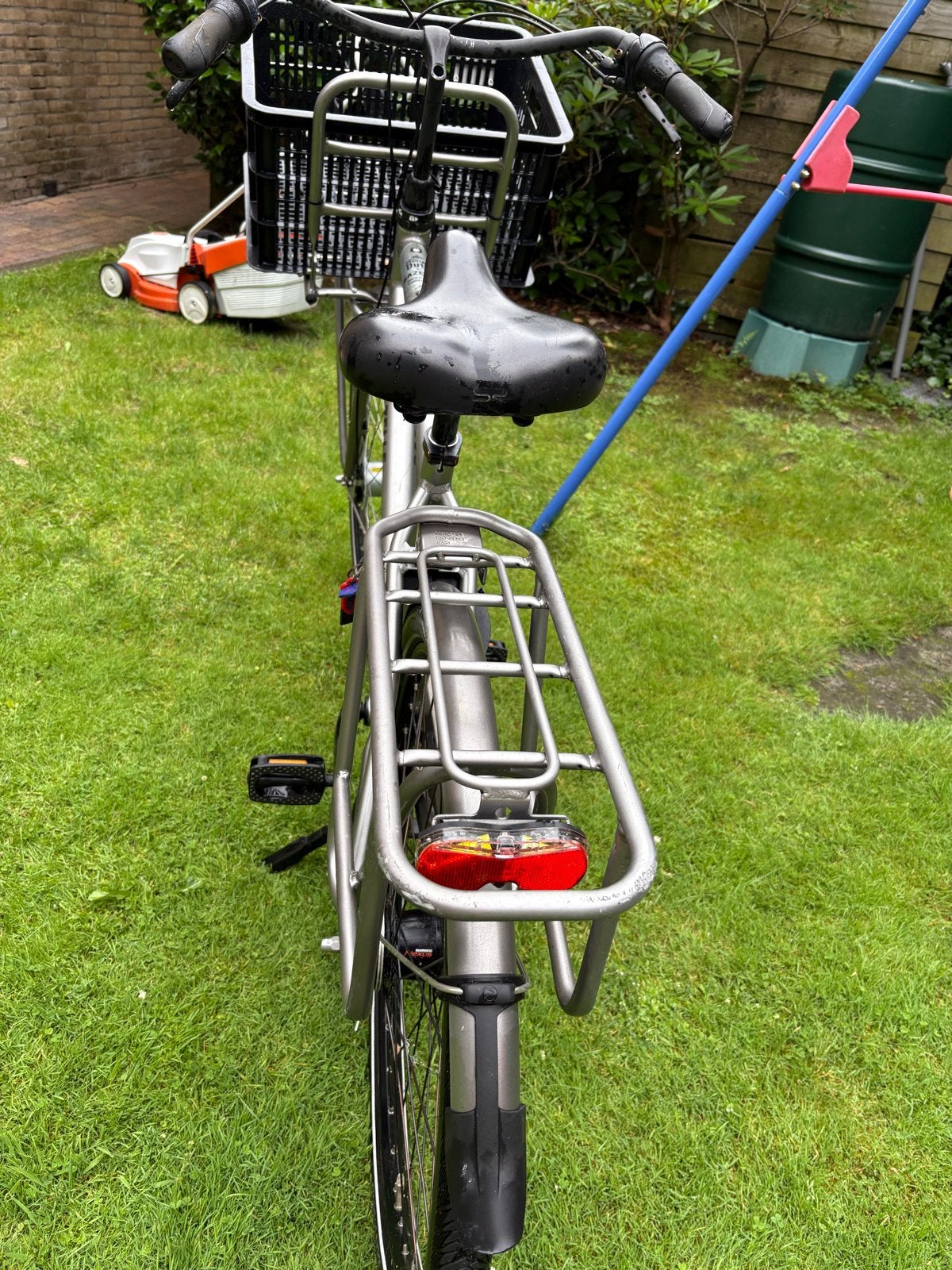 Gazelle Heavy Duty H5 Transportfiets - Zilvergrijs, Fietsen en Brommers, Fietsen | Heren | Herenfietsen, Ophalen, Gebruikt, Gazelle