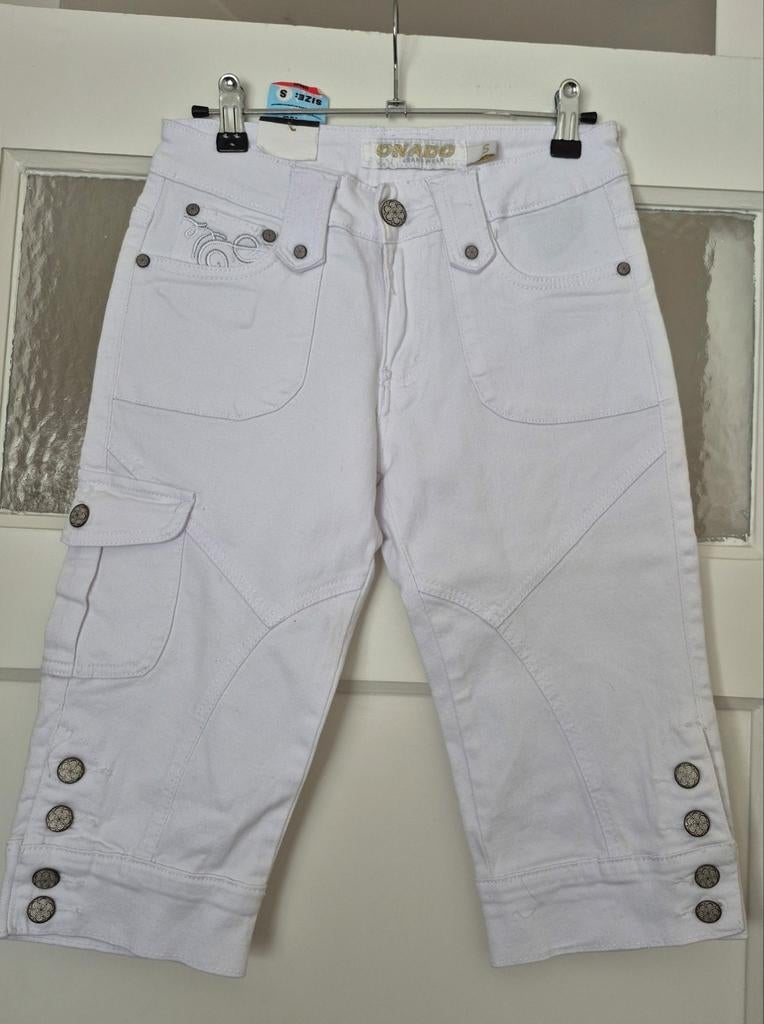 Capri stetch jeans maat S NIEUW, Kleding | Dames, Ophalen of Verzenden, Nieuw, Wit, W27 (confectie 34) of kleiner