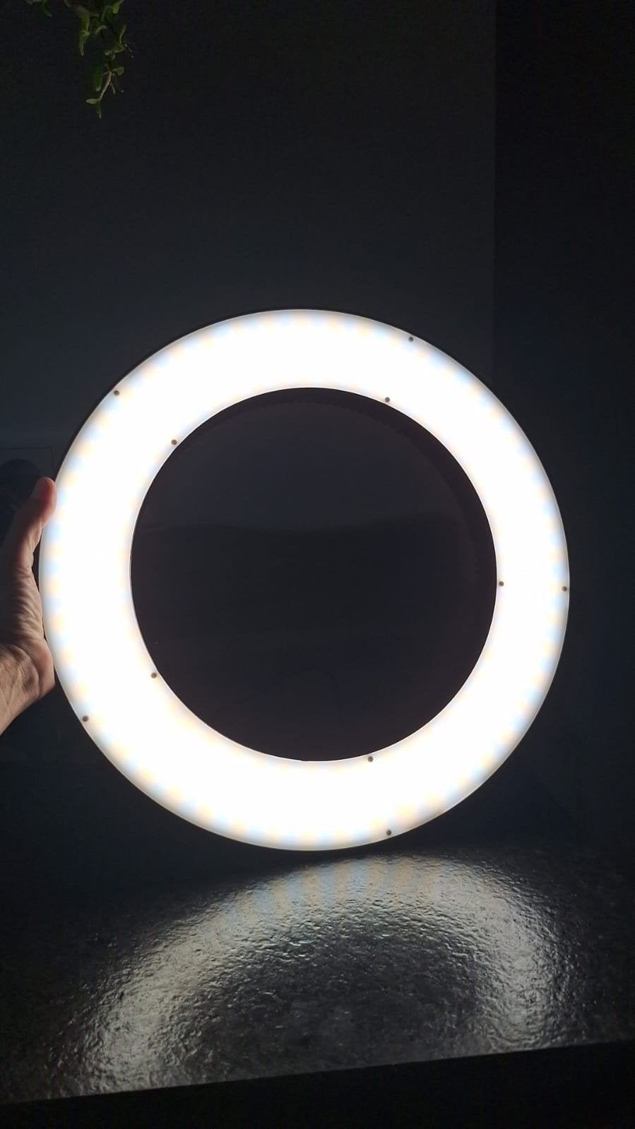 Falcon Eyes DVR-384DVC LED Ringlamp + Tas (Bi-Color), Huis en Inrichting, Lampen | Spots, Zo goed als nieuw, Schijnwerper, Kunststof