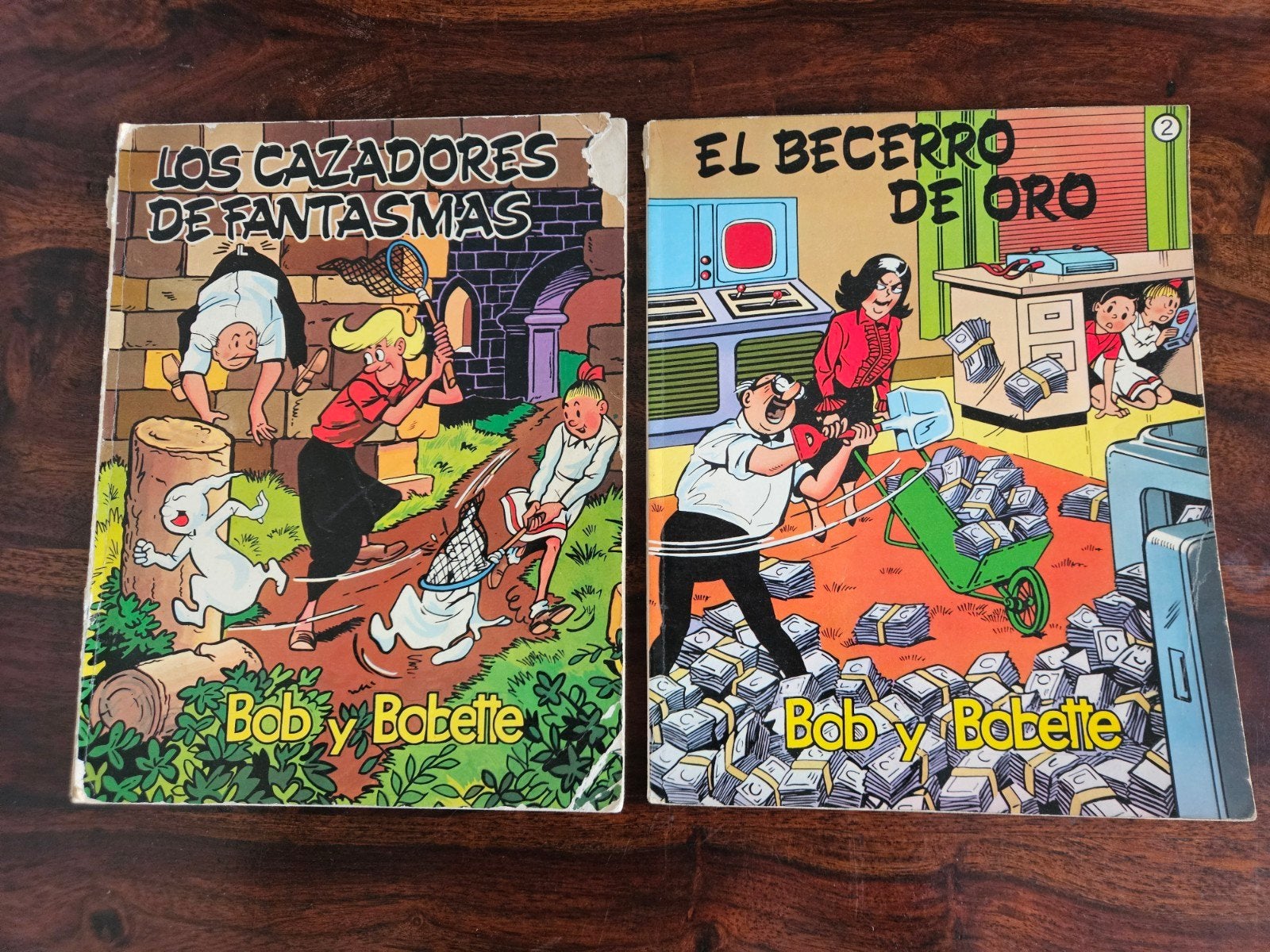 Bob y Bobette (Suske en Wiske) 2 stuks, Spaanse uitgaves, Boeken, Meerdere stripboeken, Ophalen of Verzenden, Gelezen, W. Vandersteen