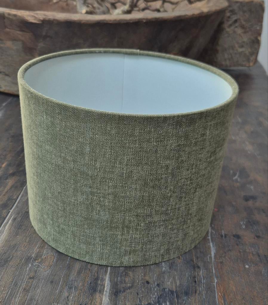 Aura peeperkorn lampenkap cilinder Moss green, Ophalen of Verzenden, Zo goed als nieuw, Rond, Minder dan 25 cm