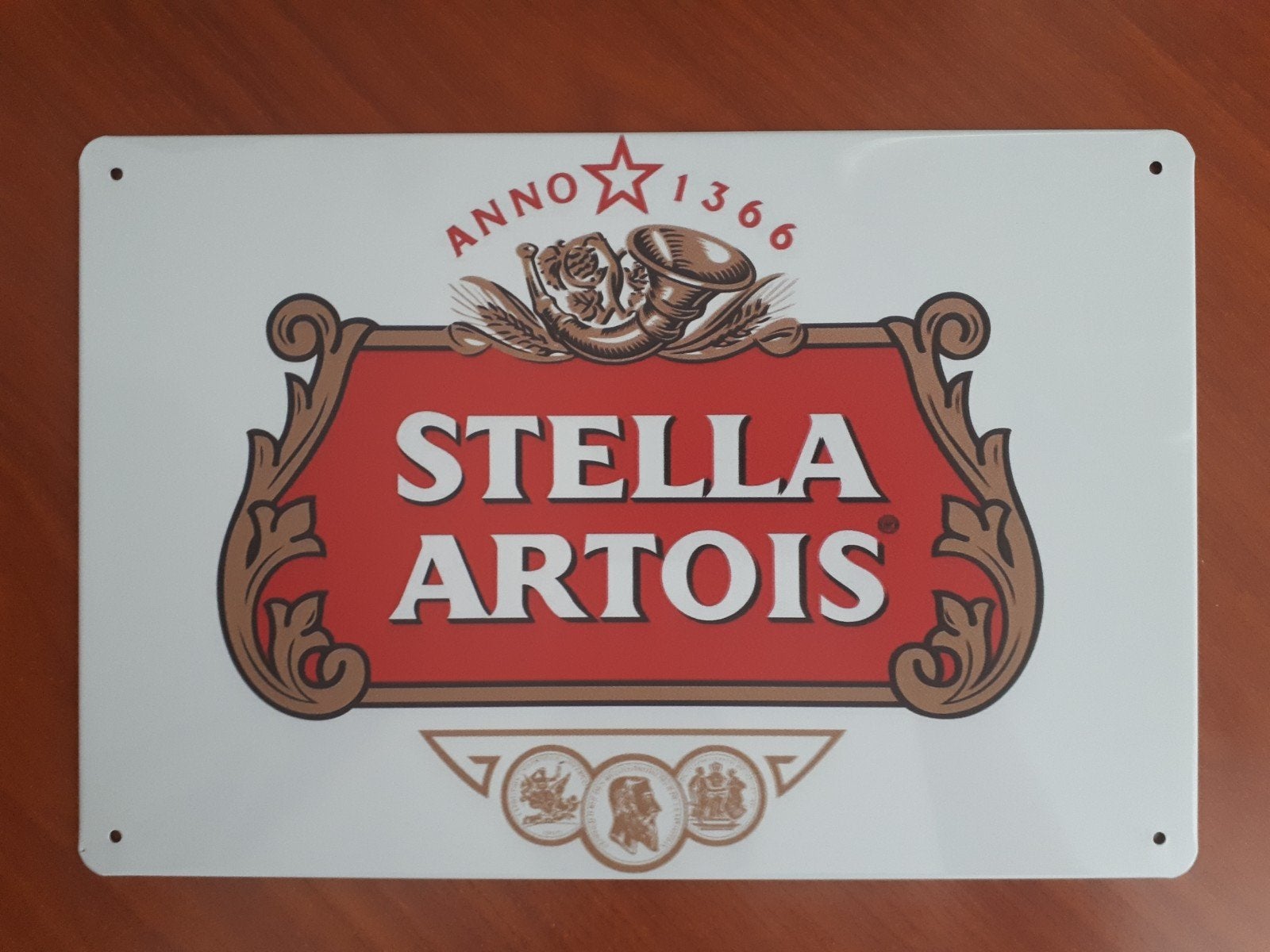 Stella Artois 20x30 cm Metalen Reclamebord, Ophalen of Verzenden, Nieuw, Reclamebord, Plaat of Schild, Overige merken