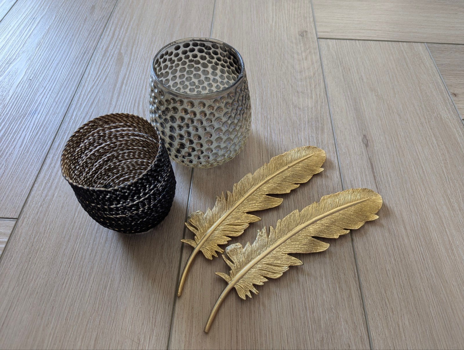 Goud en zwarte kleurige kaarsenhouders decoratie, Ophalen of Verzenden, Goud