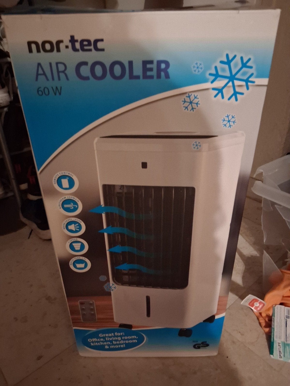 Nor-Tec Air Cooler Mobiele Airconditioning 60W, Witgoed en Apparatuur, Minder dan 60 m³, Nieuw, 3 snelheden of meer, Ophalen of Verzenden
