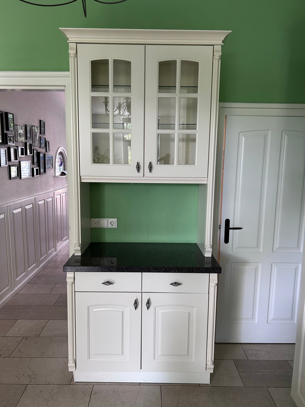 keukenkast met vitrine en lades, Huis en Inrichting, Ophalen, Gebruikt, Klassiek, 50 tot 100 cm