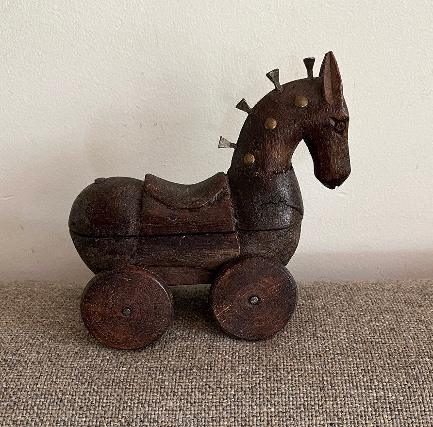 Vintage paard op wielen, Ophalen of Verzenden