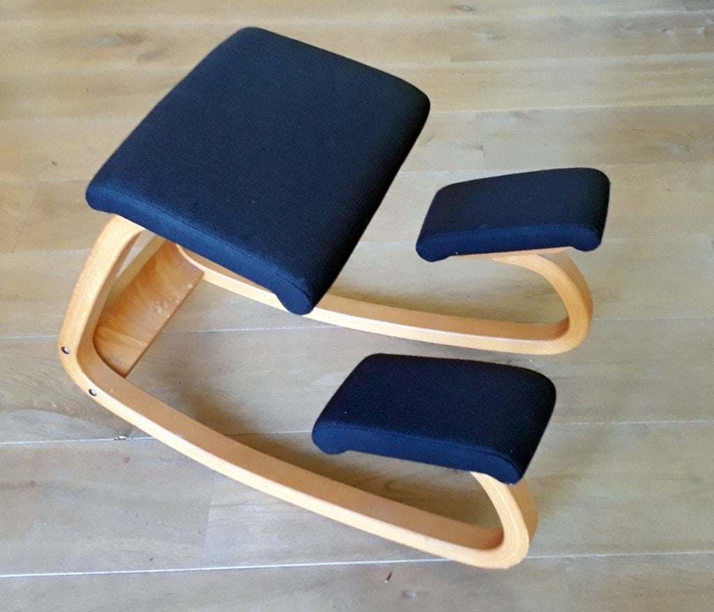 Originele Stokke Variable Balans kniestoel zwart/beuken, Ophalen, Zwart, Zo goed als nieuw, Stof