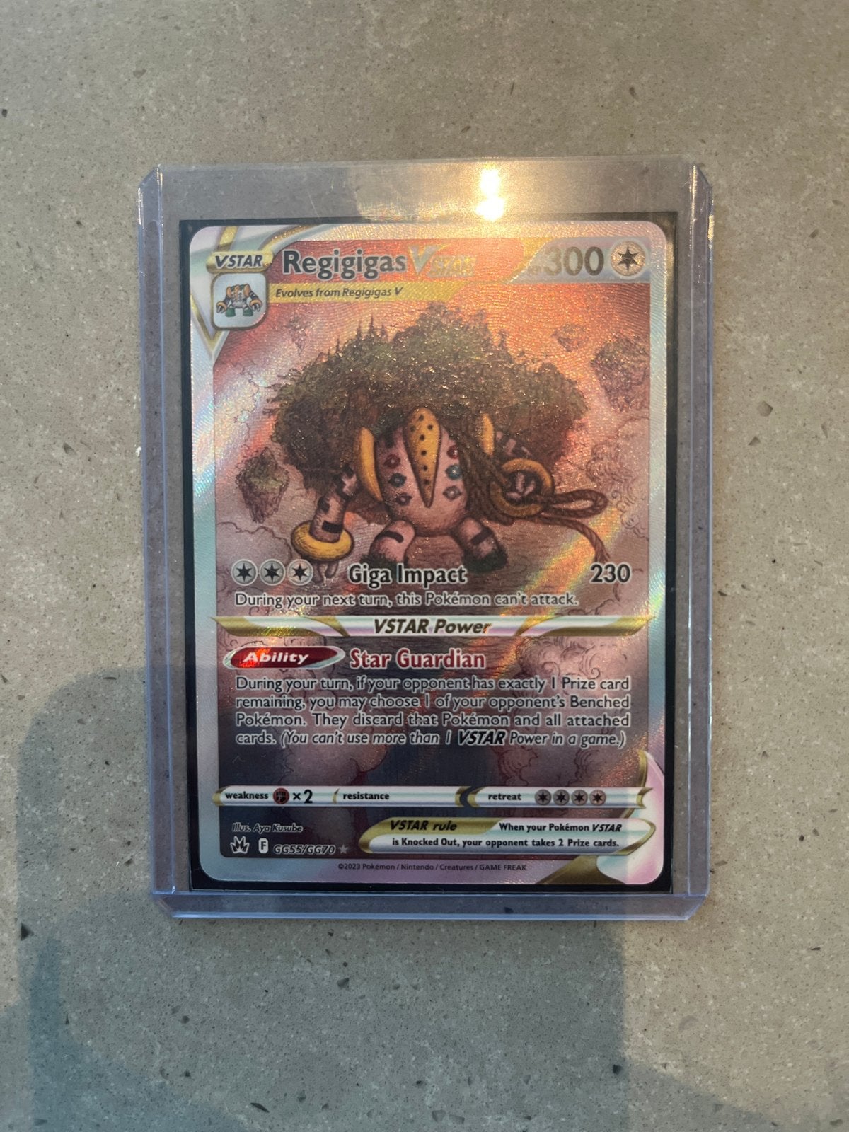 Regigigas VSTAR Pokémon Kaart - Zo goed als nieuw, Ophalen, Zo goed als nieuw, Losse kaart