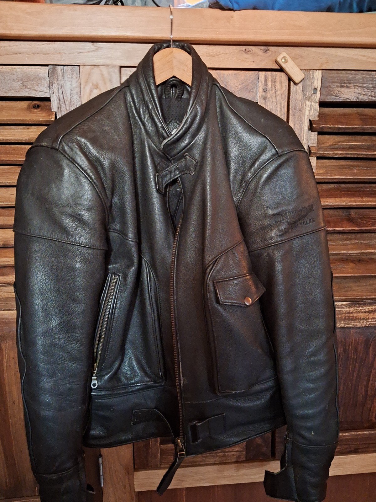 Triumph The Triple Connection Leren Motorjas, Motoren, Kleding | Motorkleding, Heren, Triumph, Jas | leer, Ophalen of Verzenden
