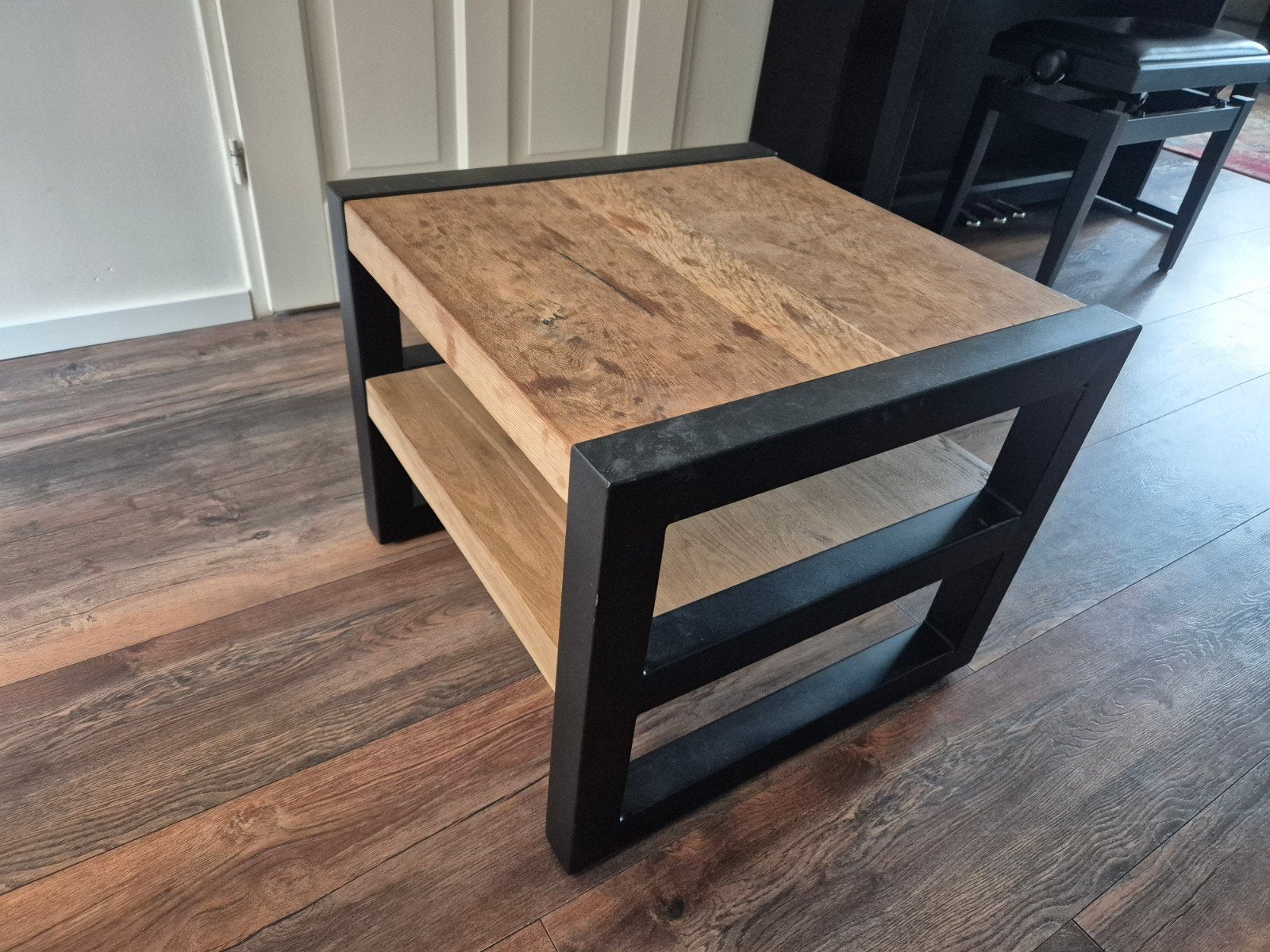 Bijzettafel Happy@Home Brooklyn, Minder dan 55 cm, Gebruikt, Vierkant, Industrieel, Modern, Landelijk