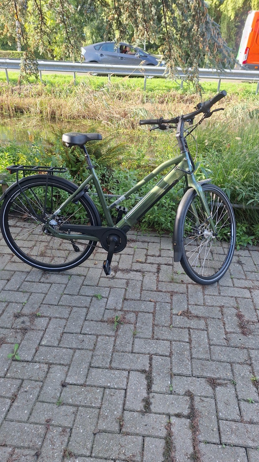 Amslod dakton E-bike - Zo goed als nieuw, Zo goed als nieuw, 50 km per accu of meer, 55 tot 59 cm, Ophalen