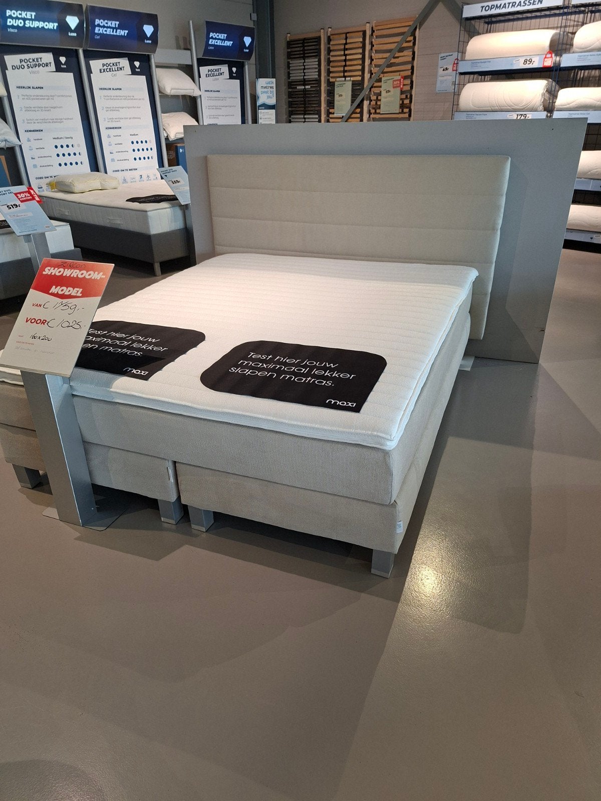 BEDDENREUS MAASTRICHT UITVERKOOP ZIRCON, Ophalen, Beige, Tweepersoons, Zo goed als nieuw