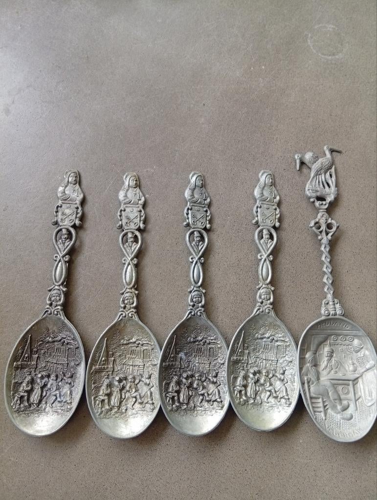 Tinnen lepel oud holland ambacht, Antiek en Kunst, Ophalen of Verzenden