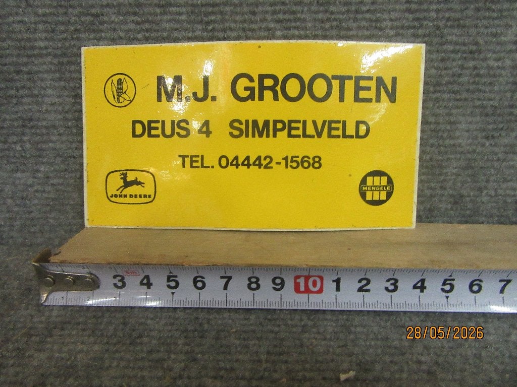 JOHN DEERE sticker tractor landbouw, Ophalen of Verzenden, Zo goed als nieuw, Auto's
