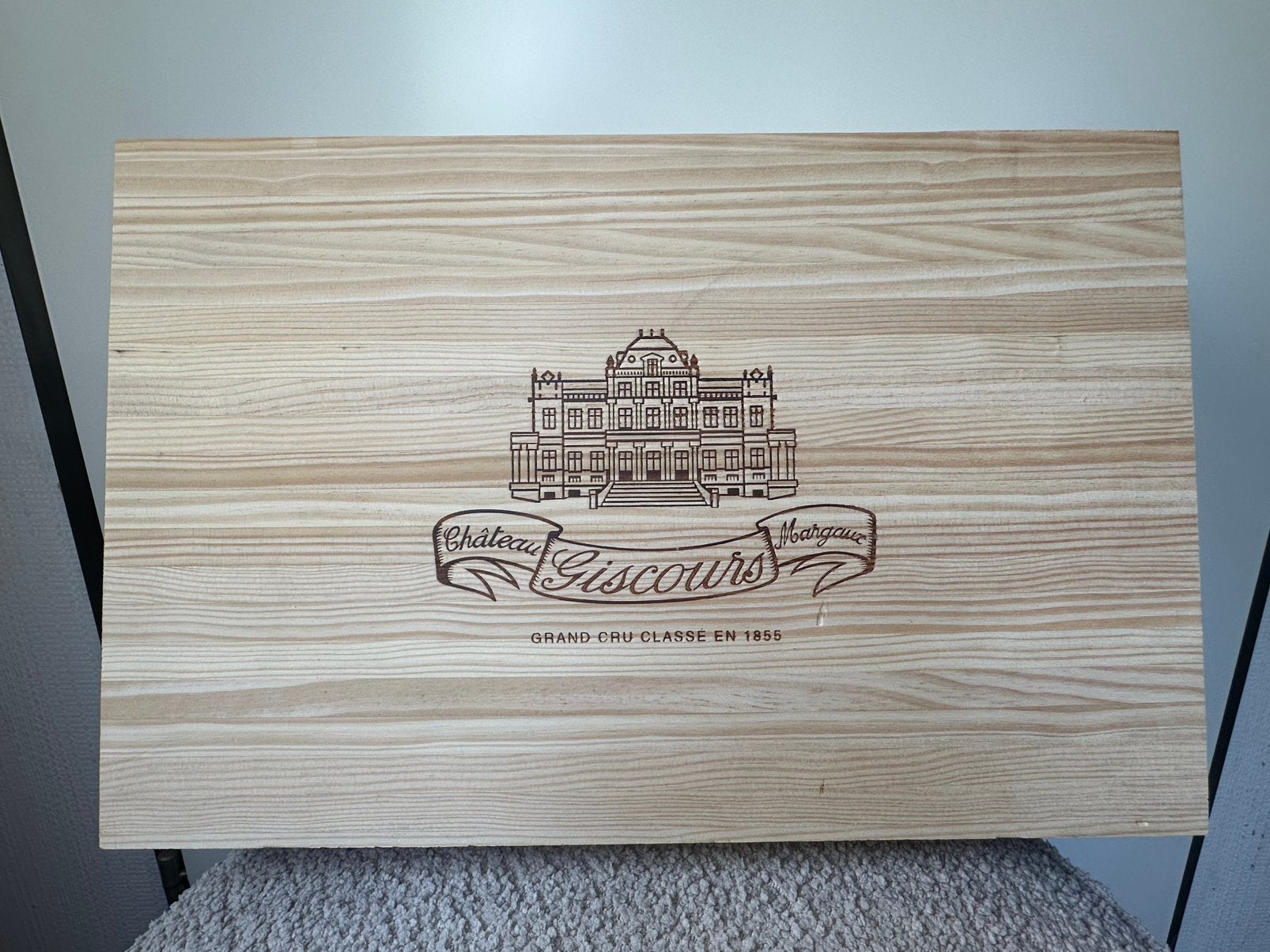 Originele Houten Wijnkist Château Giscours (Margaux), Verzamelen, Wijnen, Ophalen of Verzenden, Zo goed als nieuw, Frankrijk, Overige typen