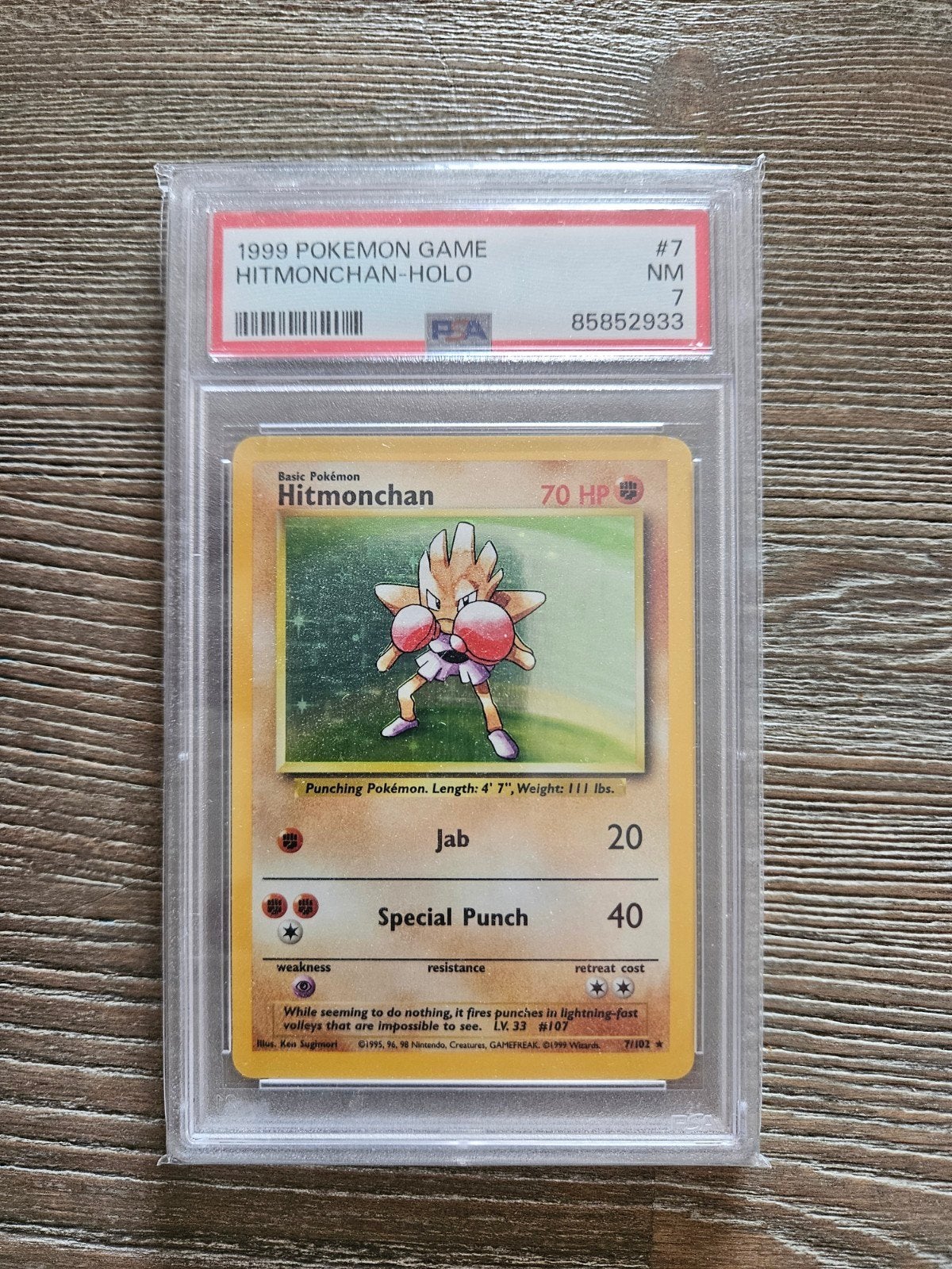 Hitmonchan PSA 7, Ophalen of Verzenden, Zo goed als nieuw