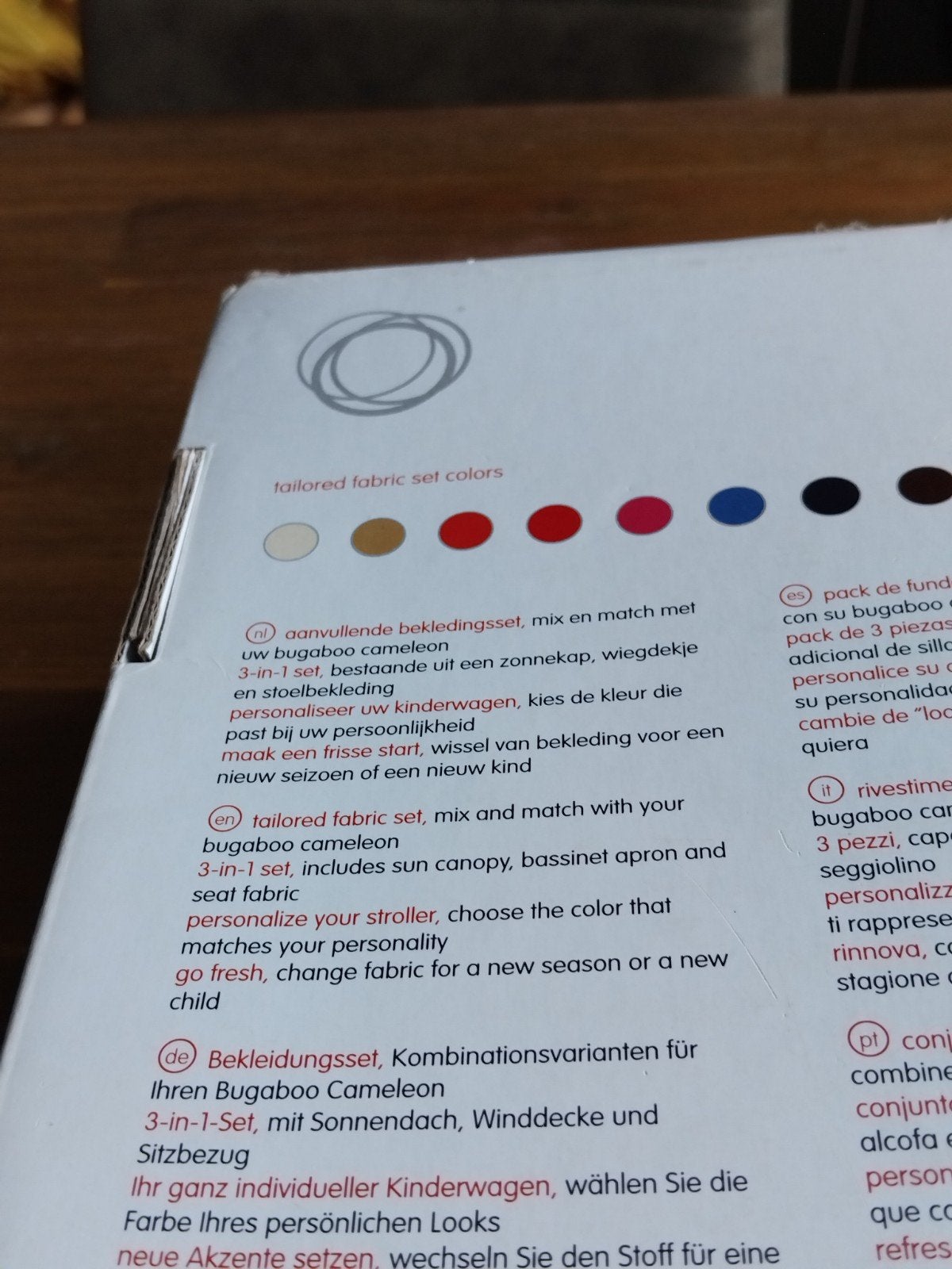 Aanvullende bekledingsset oranje bugaboo kinderwagen, Ophalen of Verzenden, Nieuw, Bugaboo