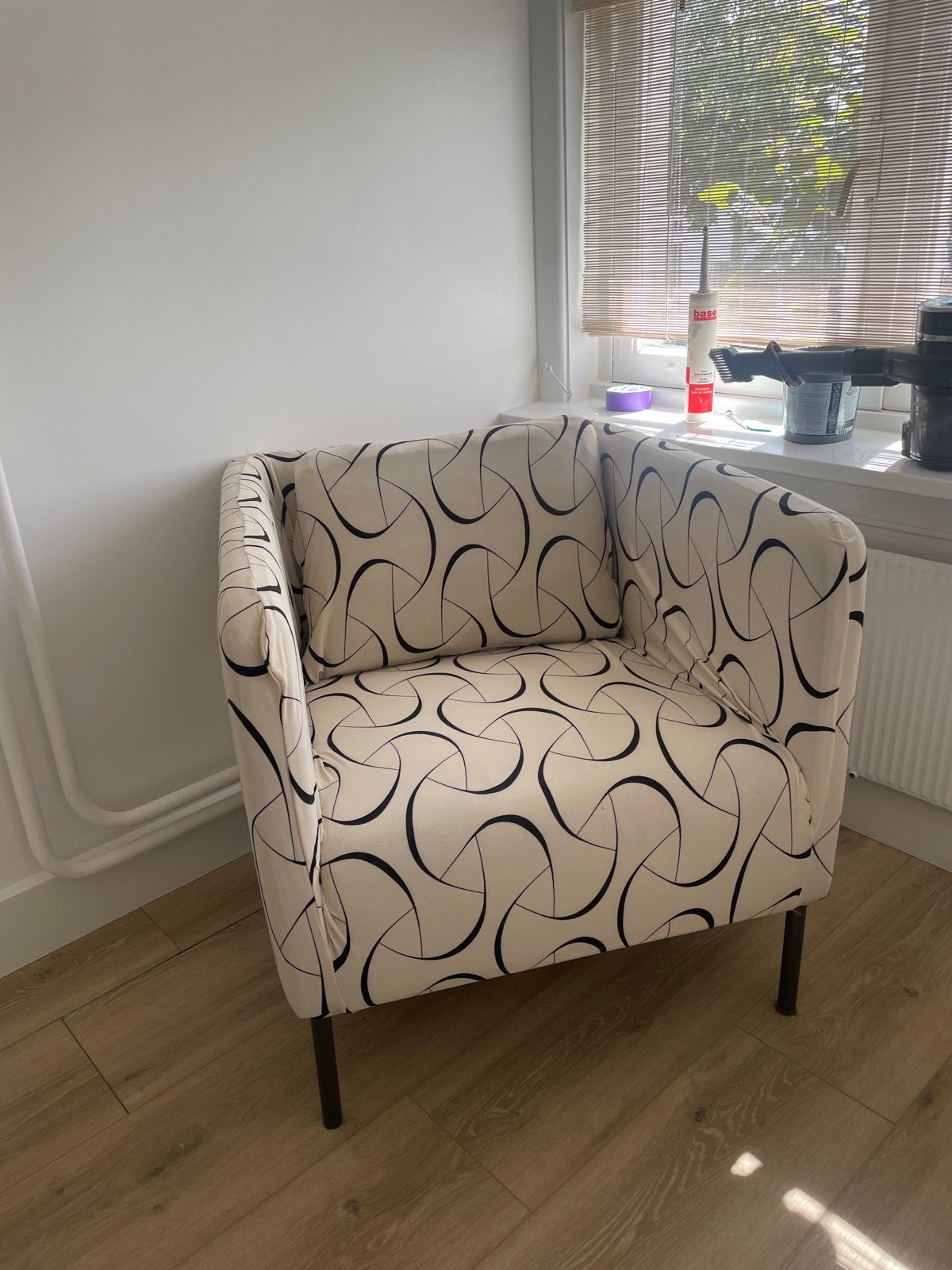 2x IKEA Eckero fauteuil armstoel met hoes, Ophalen, Gebruikt, Stof, 75 tot 100 cm