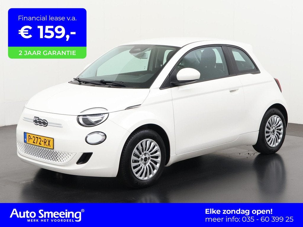 Fiat 500e Action 24 kWh | Digital Cockpit | Zondag Open!, Auto's, Fiat, 12 maanden, Stof, Gebruikt, Zwart
