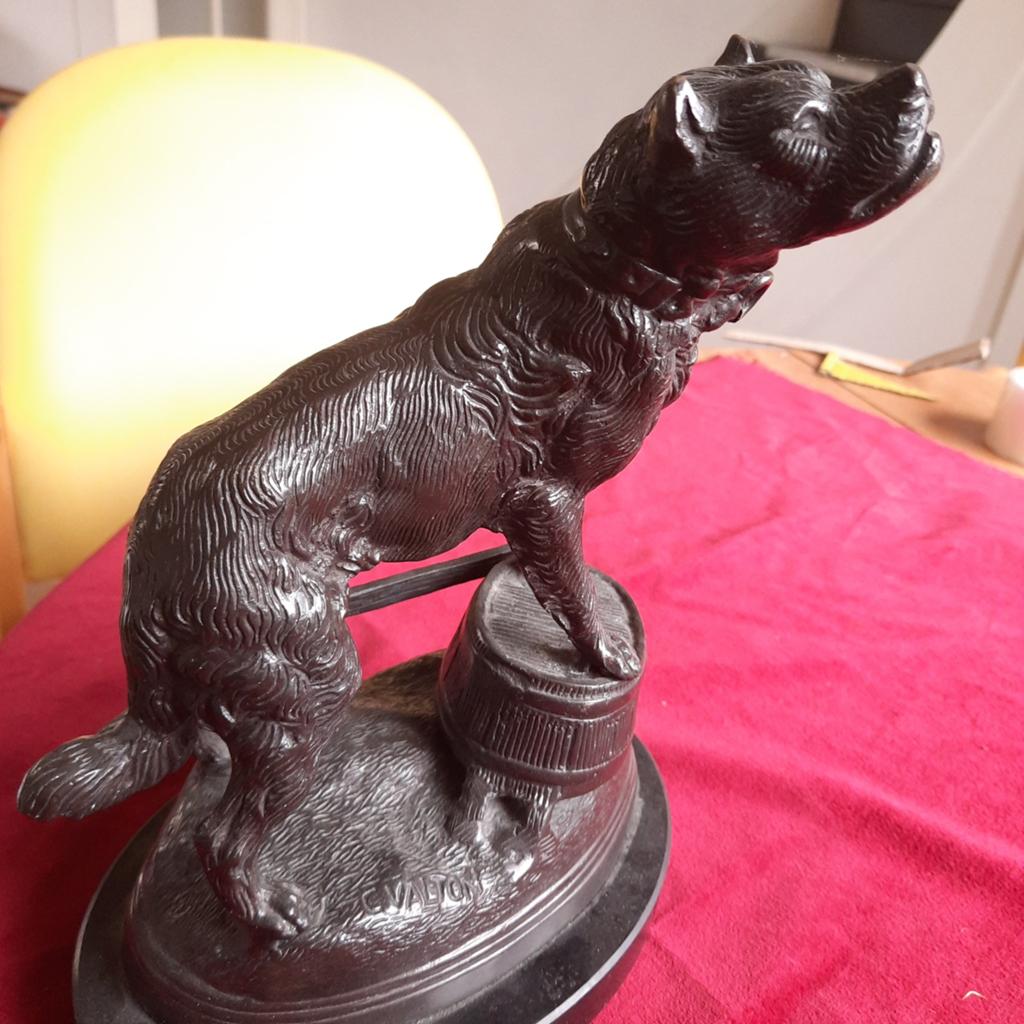 Bronzen Beeld Hond Mastiff Charles Valton ca. 1900, Verzenden
