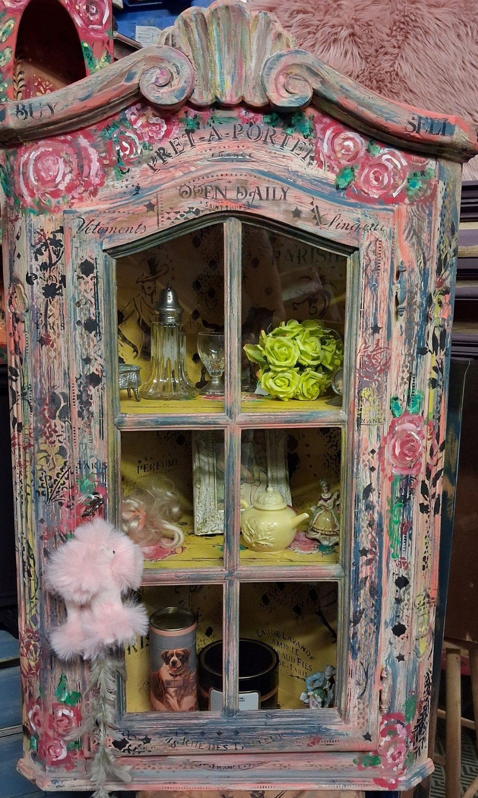 Shabby/Frans/Boho/Vitrinekastje/Kastje, Ophalen