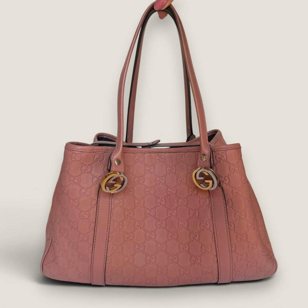 Gucci Guccissima Twins tote bag roze leer, Nieuw, Ophalen of Verzenden, Roze, Handtas