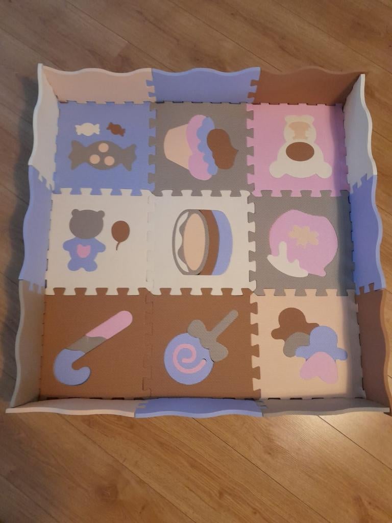 Speelmat met hek - Zachte puzzelmat voor baby's, Ophalen, Gebruikt