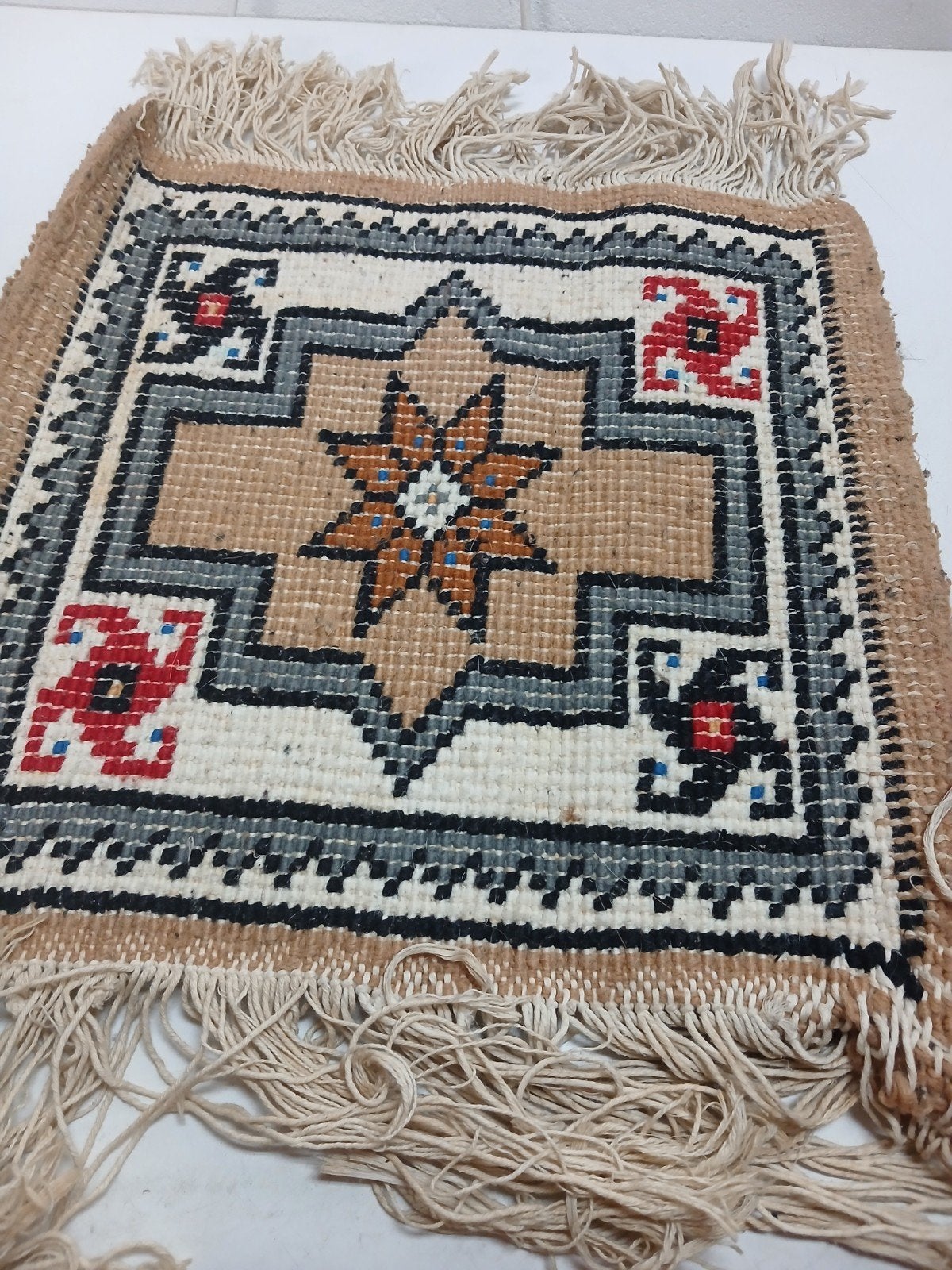 Smyrna kleedje van 40x39cm., Ophalen of Verzenden, Rechthoekig, 50 tot 100 cm, 50 tot 100 cm