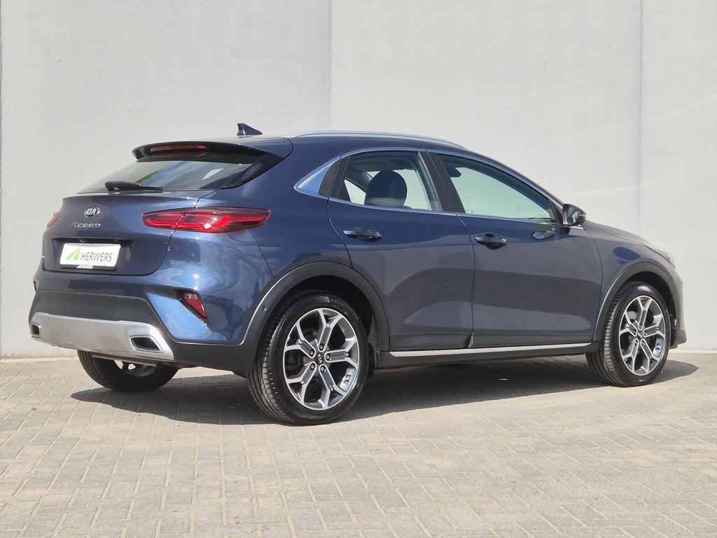 Kia XCeed 1.6 GDi PHEV DynamicPlusLine / Fabrieksgarantie to, Auto's, Kia, XCeed, Gebruikt, Blauw, Leder en Stof